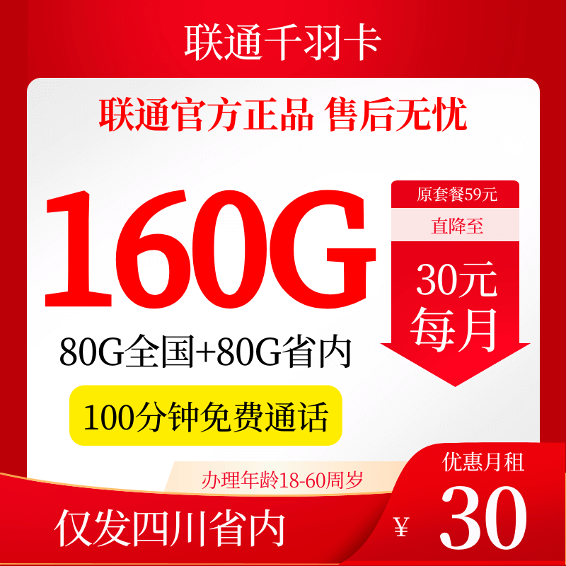 四川联通千羽卡·160G版